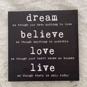 Inspirational Quote Canvas Wall Decor